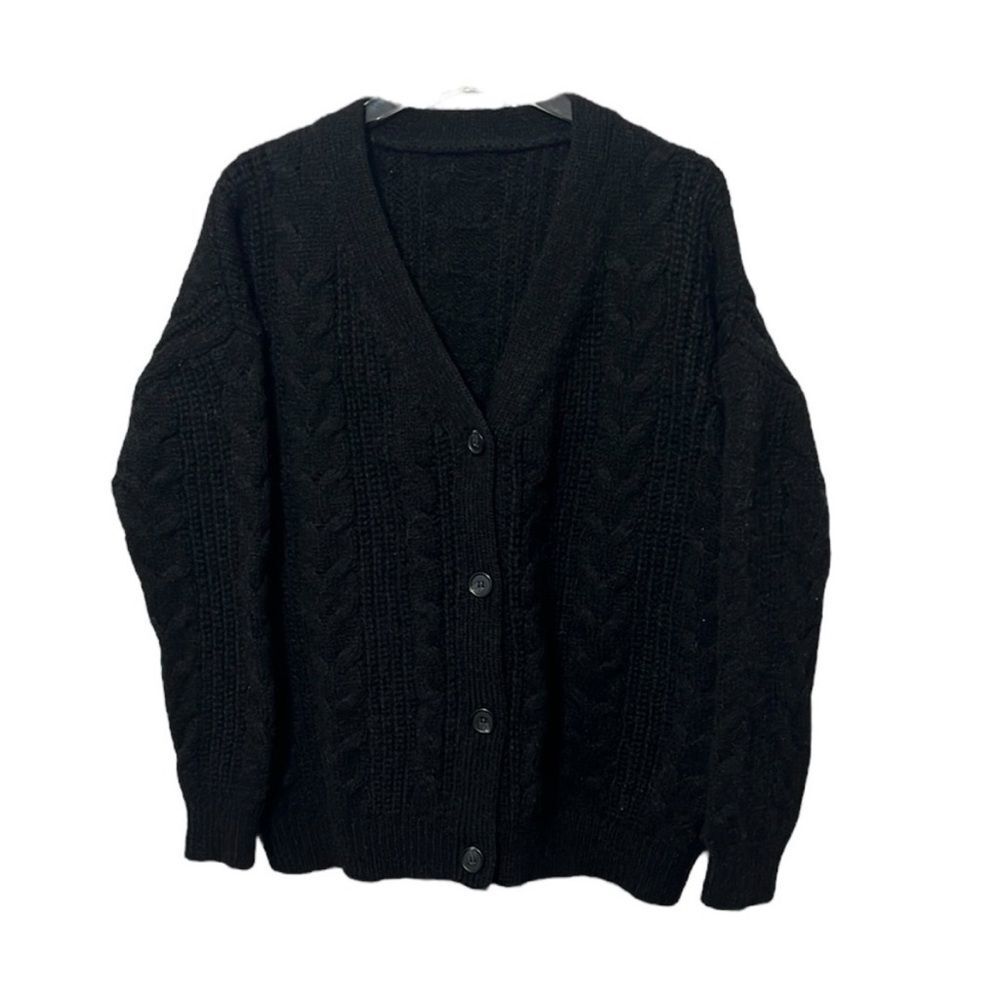 Jenni Kayne Cable Cocoon Cardigan Black Size S